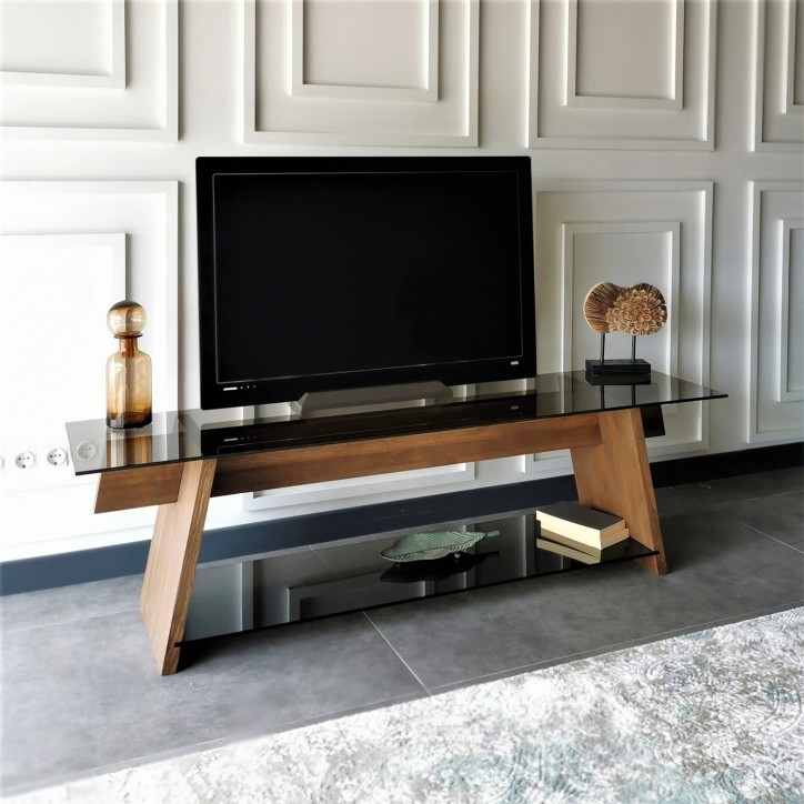 Mueble TV TV201 negro nogal