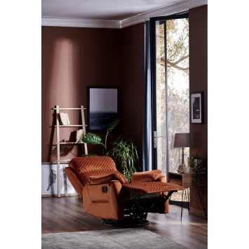 Sillón reclinable Trone rojo teja  - 480NRN2508