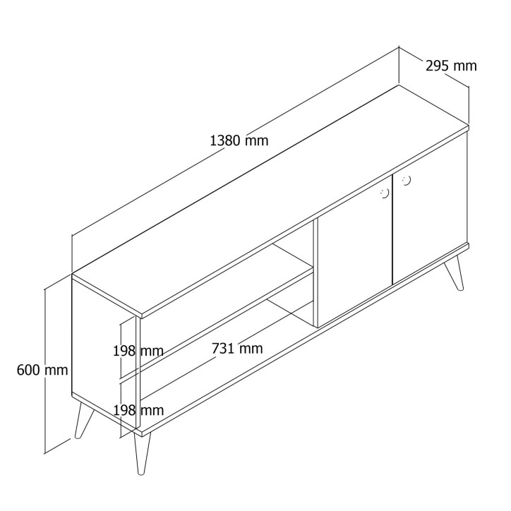 Mueble TV Everest1570 nogal