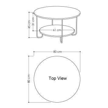 Mesa de centro Corro Table blanco - 776HMS2849