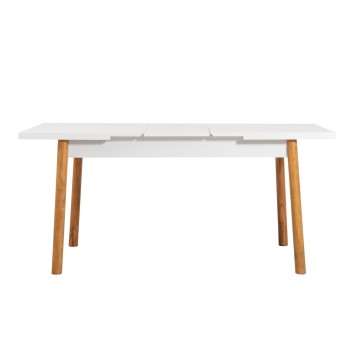 Mesa de comedor extensible Santiago Masa pino atlántico blanco - 869VEL5224