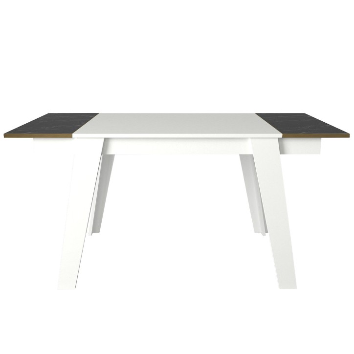 Mesa comedor Ravenna dorado blanco negro