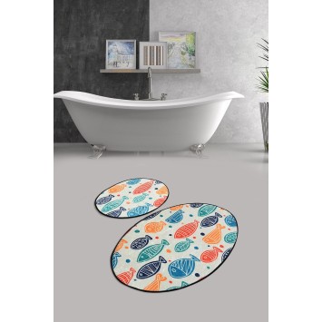 Alfombra de baño Set (2 piezas) Fish DJT  multicolor