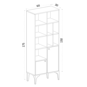 Librería Castor roble zafiro - 393MRD1233