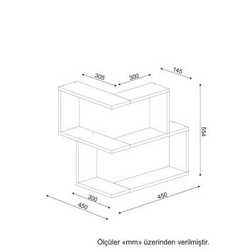 Estante de pared Bulut blanco - 756FRN1621