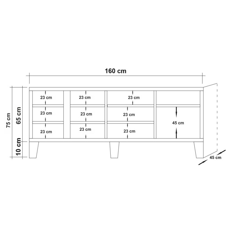 Mueble TV Marina Mila-200 pino atlántico