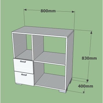 Mueble de cocina Ece blanco - 745DCD3904