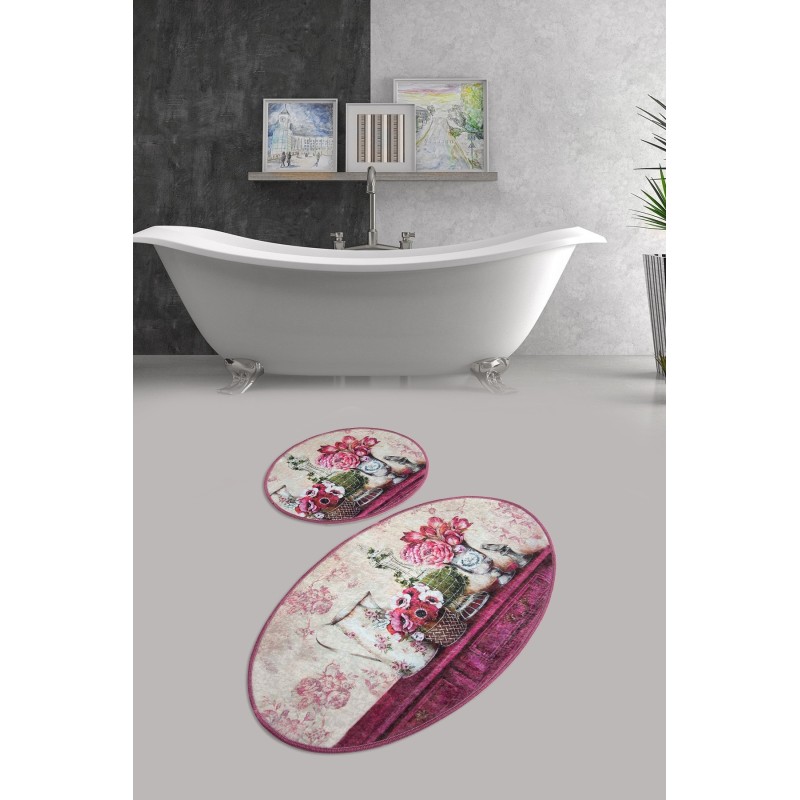 Alfombra de baño Set (2 piezas) Vintage DJT multicolor