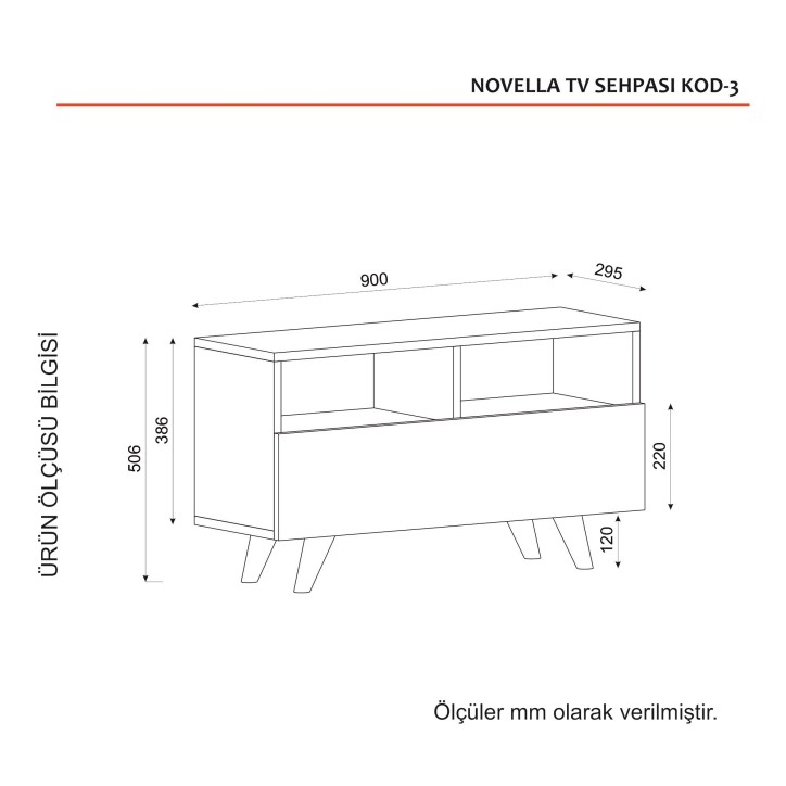 Mueble TV Novella K3 nogal blanco