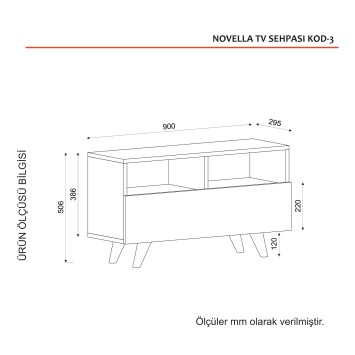 Mueble TV Novella K3 nogal blanco - 756FRN3014