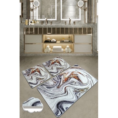 Alfombra de baño Set (3 piezas) Blur multicolor