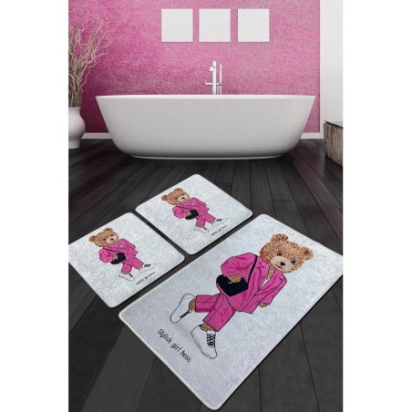 Alfombra de baño Set (3 piezas) Boss Girl Djt multicolor