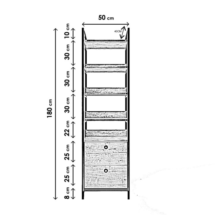 Armario Trenddy L604 roble