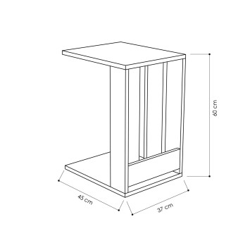 Mesa auxiliar Edi blanco - 855DTE2877