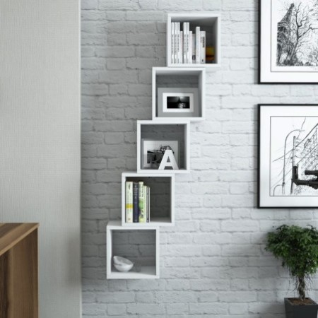 Estante de pared Box blanco