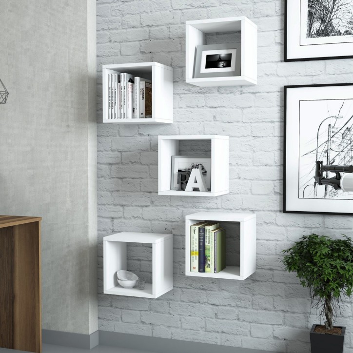 Estante de pared Box blanco