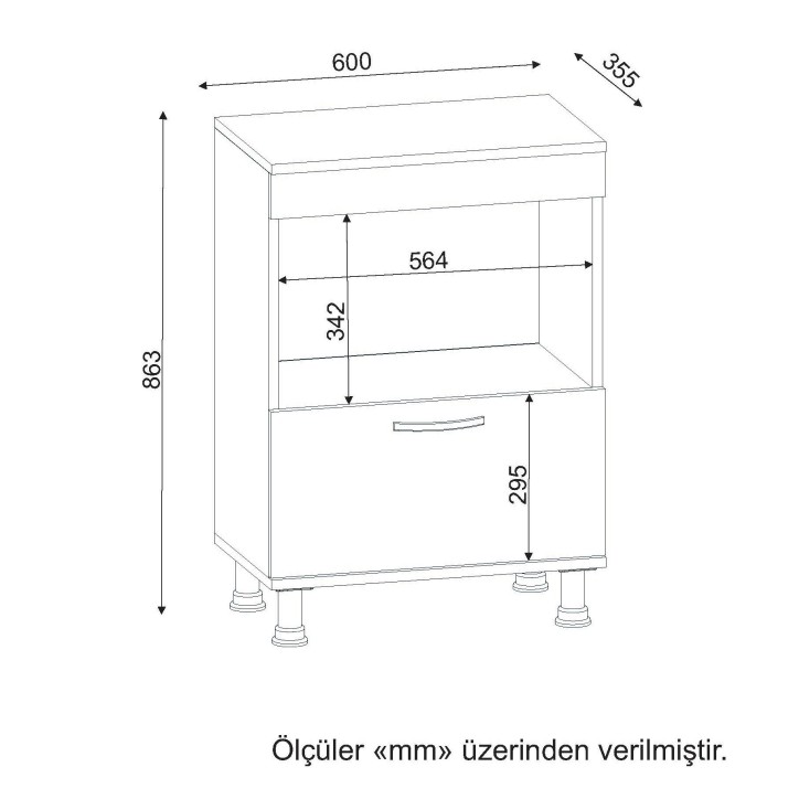 Mueble de cocina Merkür blanco