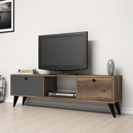 Mueble TV Serenat 1214 antracita negro nogal