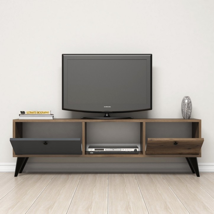 Mueble TV Serenat 1214 antracita negro nogal