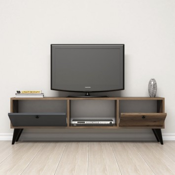 Mueble TV Serenat 1214 antracita negro nogal - 389MZA1121