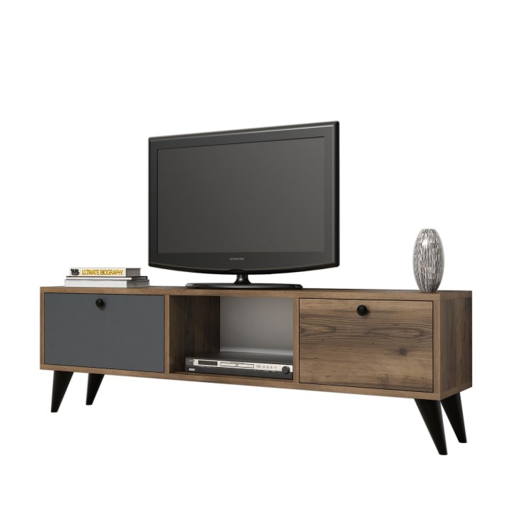 Mueble TV Serenat 1214 antracita negro nogal