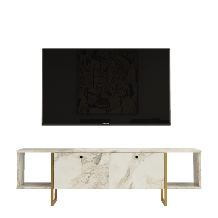 Mueble TV VG30-GE dorado blanco