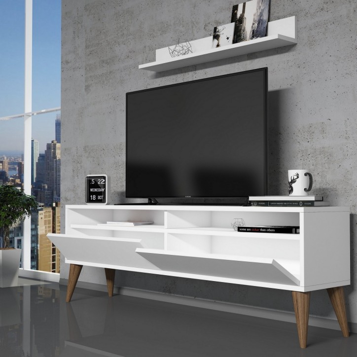 Mueble TV con estante Best blanco