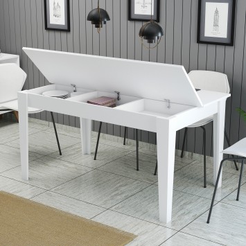 Mesa comedor Milan 519 blanco - 845HCT1407