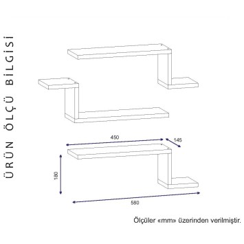 Estante de pared Lowa blanco - 756FRN1610