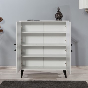 Mueble auxiliar Multilüx Swan blanco negro - 869VEL3989