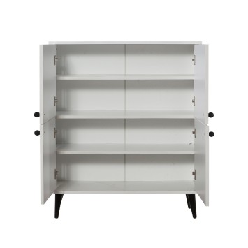 Mueble auxiliar Multilüx Swan blanco negro - 869VEL3989