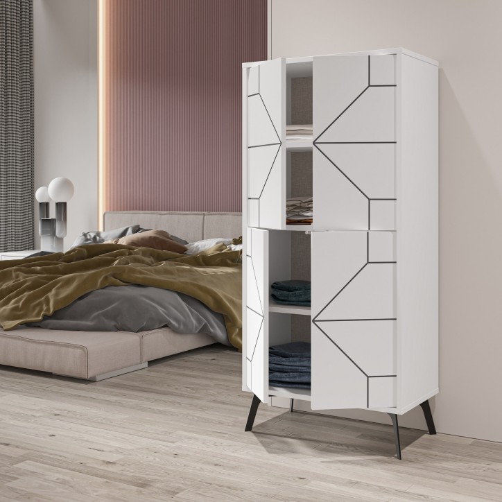 Mueble auxiliar Dune blanco