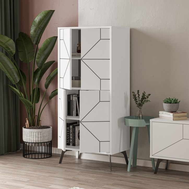 Mueble auxiliar Dune blanco