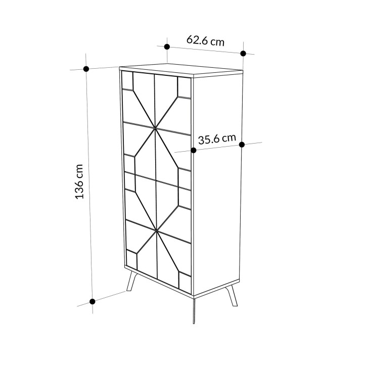 Mueble auxiliar Dune blanco