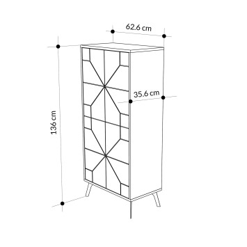 Mueble auxiliar Dune blanco - 776HMS1307