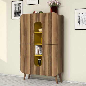 Mueble auxiliar Mine amarillo nogal - 845HCT3909