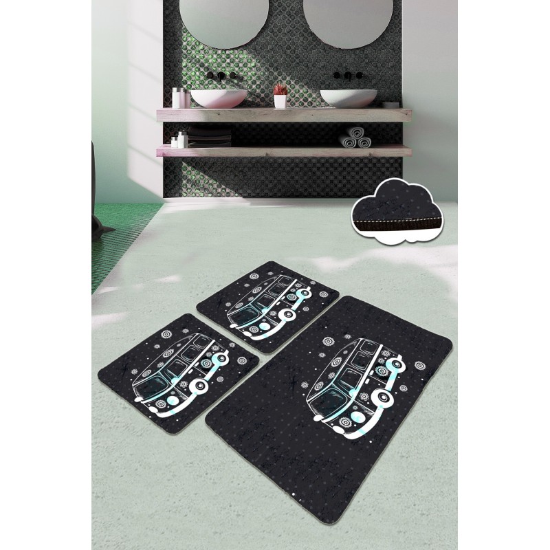 Alfombra de baño Set (3 piezas) Bus multicolor