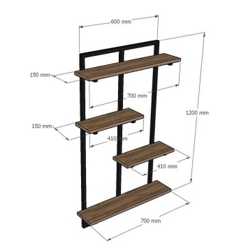 Estante de pared Dodo roble zafiro - 495SSE1108