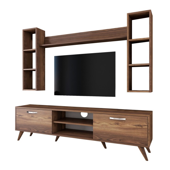 Mueble TV con estante M5-240 nogal