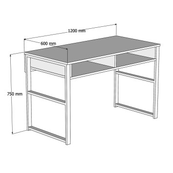 Escritorio de estudio Misto blanco - 835PUQ3818