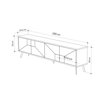 Mueble TV Dune moca claro - 855DTE3096