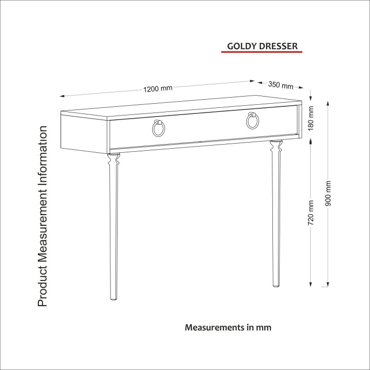 Consola Goldy nogal