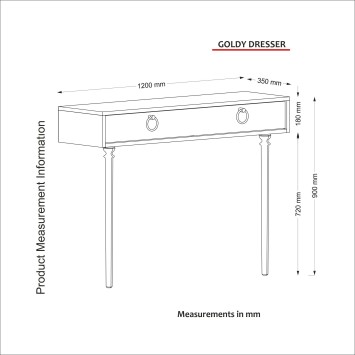 Consola Goldy nogal - 804TRH3506