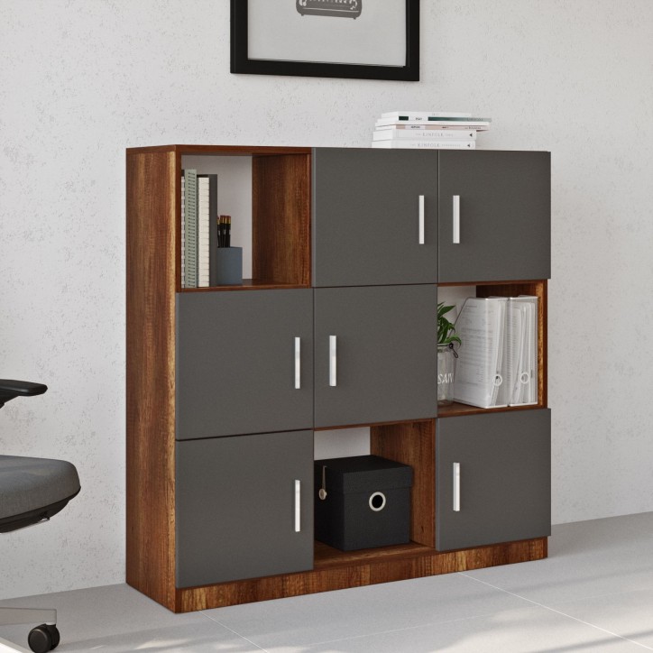 Mueble auxiliar VO7-BA antracita nogal