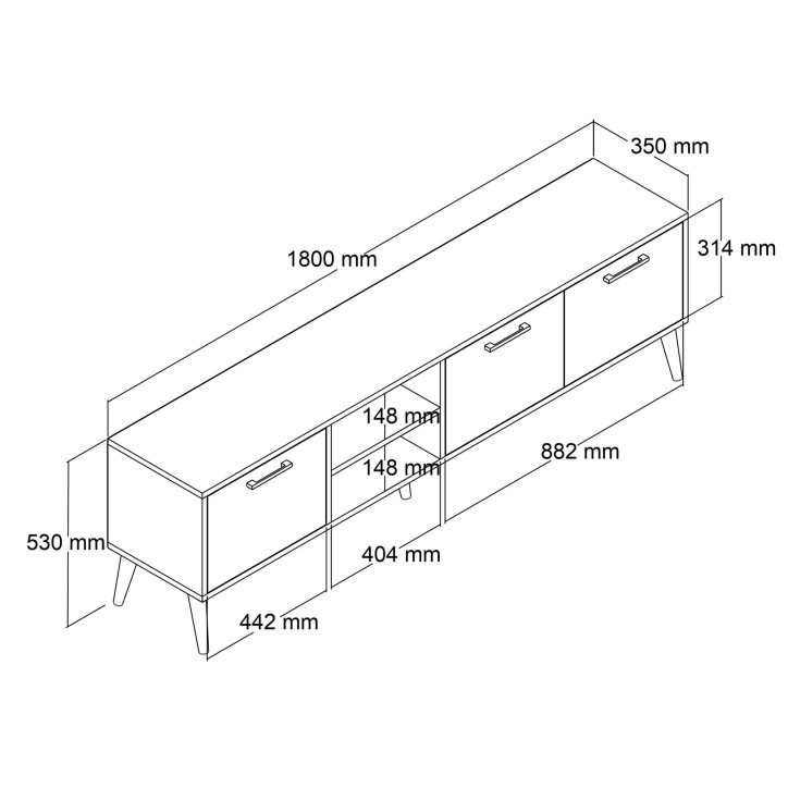 Mueble TV Exxen -1587 roble