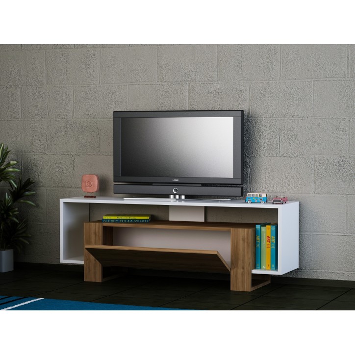 Mueble TV Mery nogal blanco