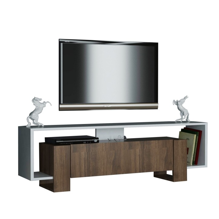 Mueble TV Mery nogal blanco