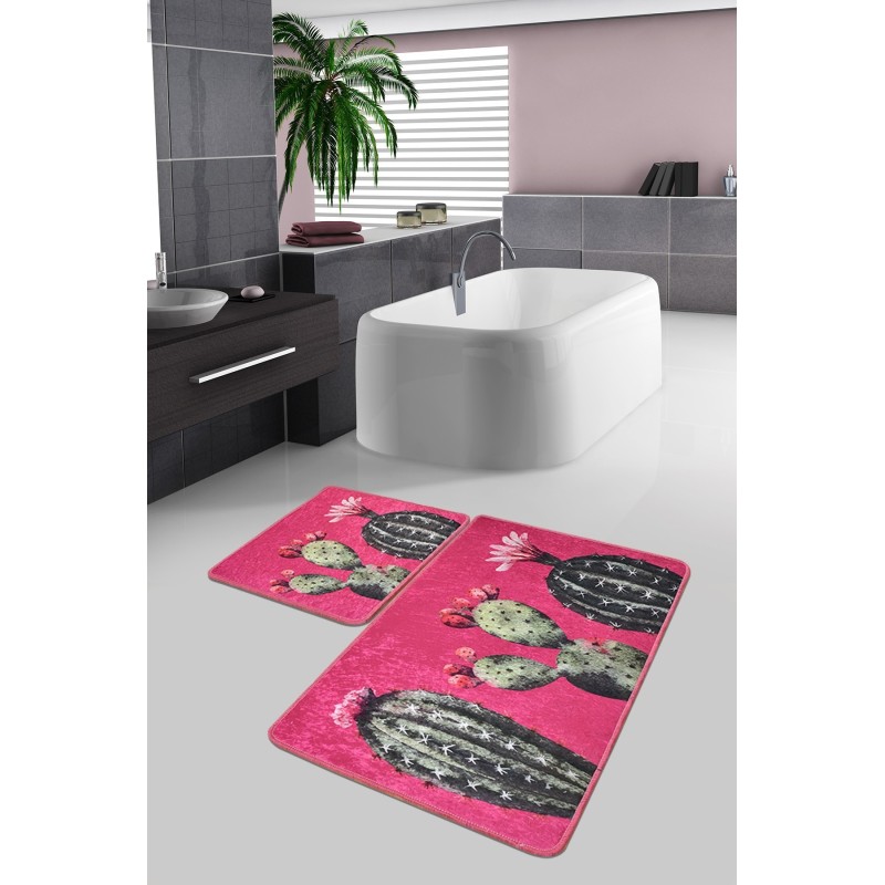 Alfombra de baño Set (2 piezas) Cacto multicolor