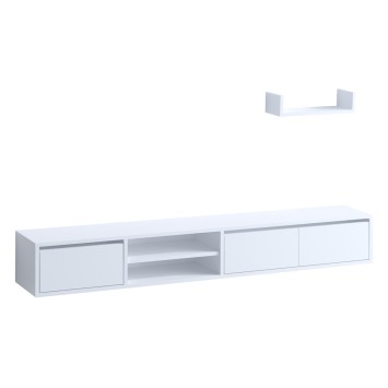 Mueble TV con estante Alcor blanco - 393MRD1238