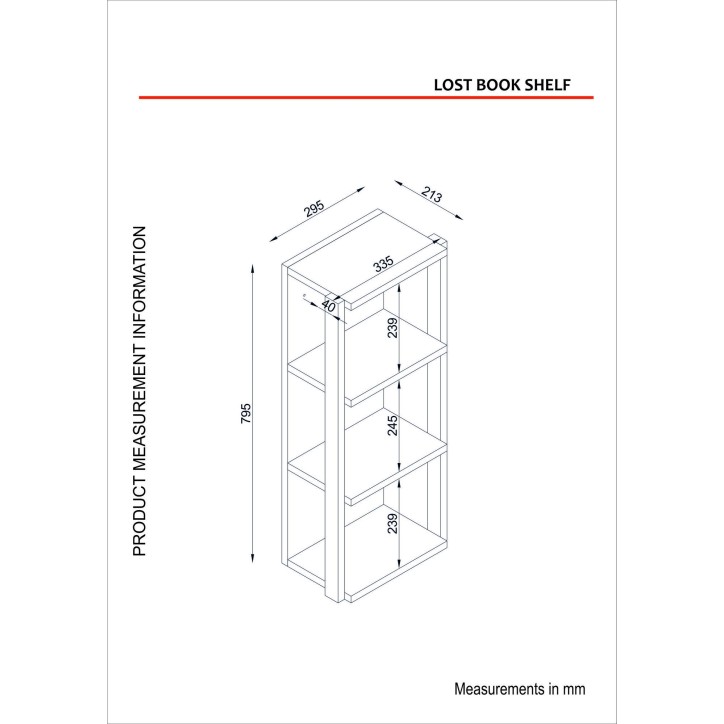 Estante de pared Lost nogal